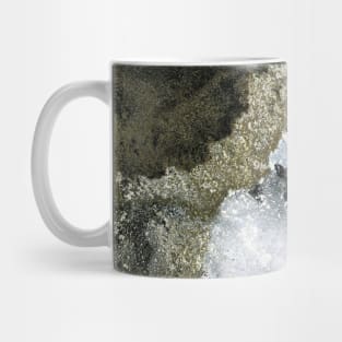 Abstract art in black, grey and gold Mug